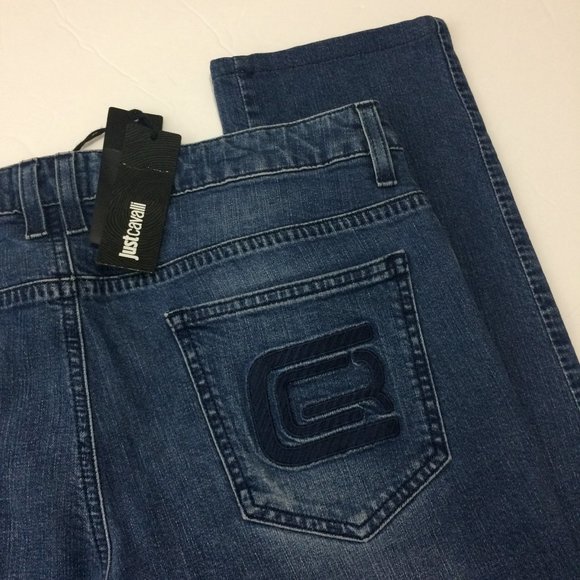 Just Cavalli Other - Just Cavalli Mens Slim Fit Medium Wash Jeans Logo